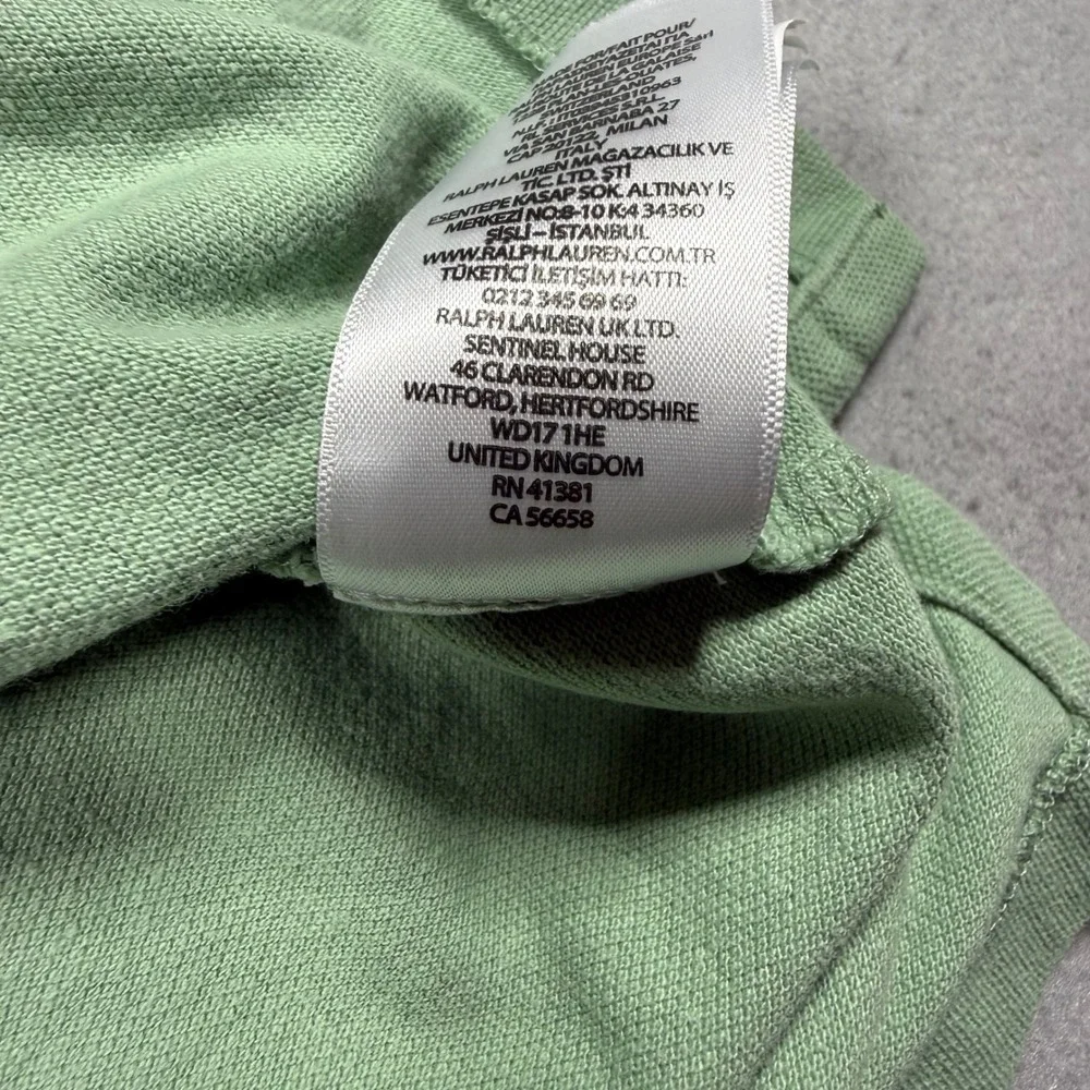 Polo Ralph Lauren Mens Classic Fit Short Sleeve Polo Shirt Sage Green Large